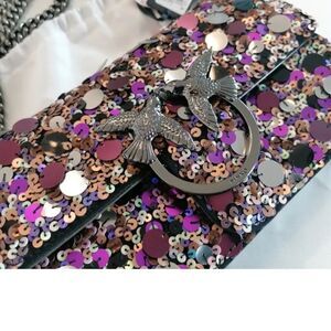 Pinko Love Mini Paillettes Bag. Limited Edition.